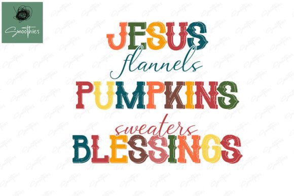 Jesus Flannels Pumpkins Fall T-Shirt Designs