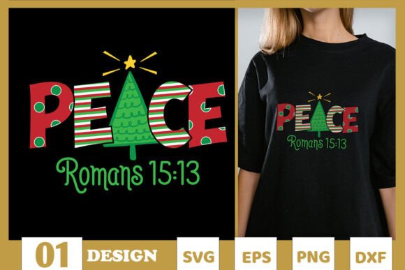 Peace Xmas Christian Sublimation SVG