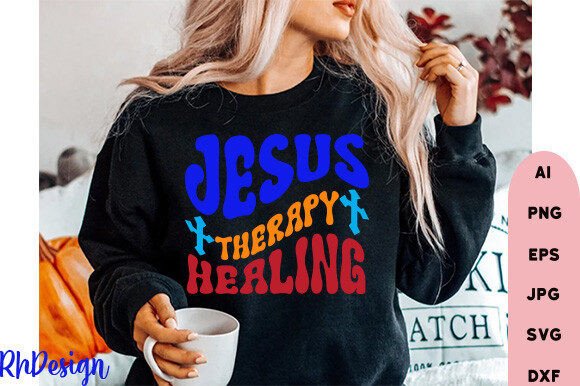 Retro Jesus Therapy Healing SVG Freebies