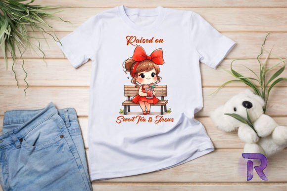 Sweet Tea and Jesus Sublimation PNG for T-Shirt Designs